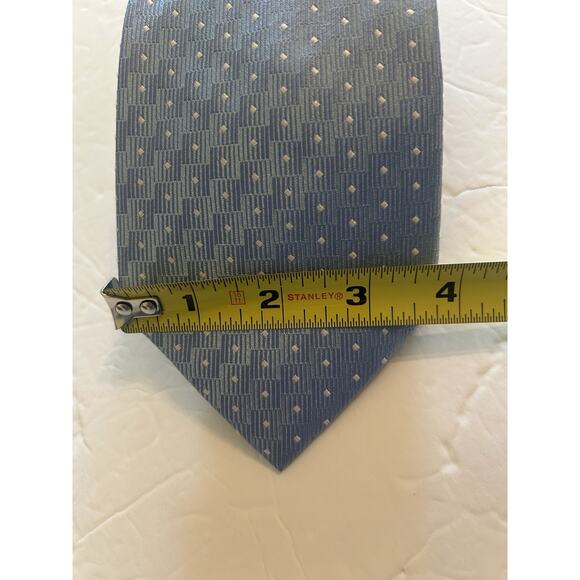Giorgio Armani Blue Microdot 3.75” Silk Men’s Tie Made In Italy Necktie Designer - Picture 10 of 10